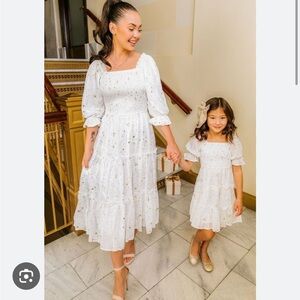 Ivy City Co Midsummer Nights Dress size Small with 0-3 months mini ✨